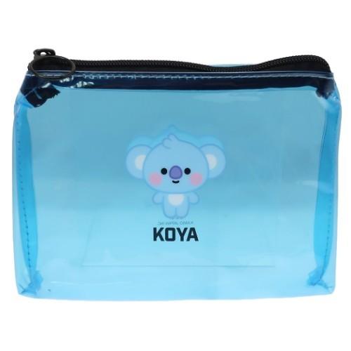 BT21 LINE FRIENDS クリア フラットポーチ PVC ペンポーチ KOYA カミオジャ...