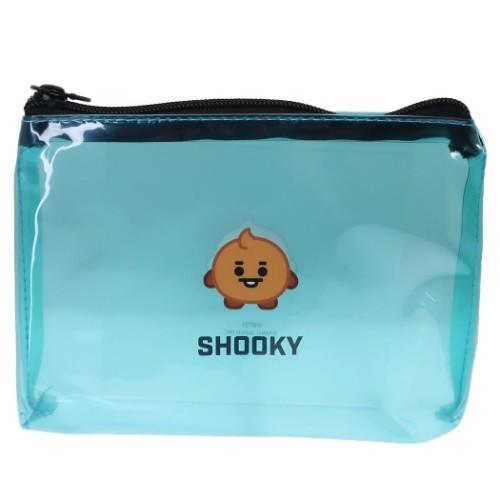 PVC ペンポーチ BT21 クリア フラットポーチ LINE FRIENDS SHOOKY プレゼ...