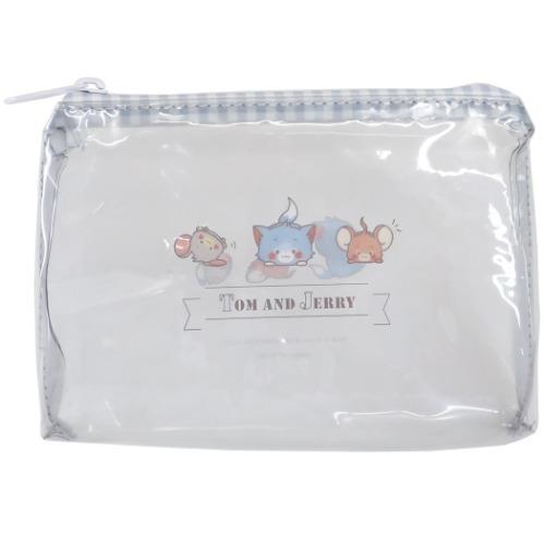 トムとジェリー キャラクター ペンケース クリアフラット ペンポーチ チェック ワーナーブラザーズ ...