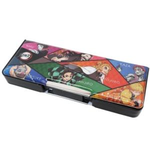 アニメキャラクター二段式筆箱 鬼滅の刃 グッズ 筆箱 アニメキャラクター 両面開き ソフト ペンケース