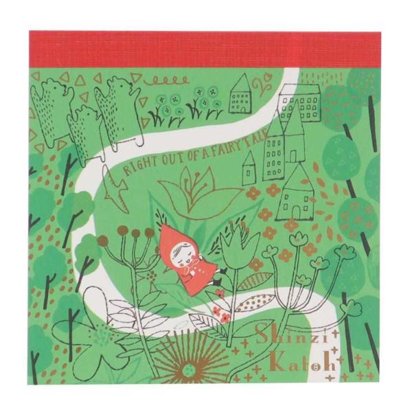 メモ帳 ブロックメモ 赤ずきん ちょっとひと休み 木野瀬印刷