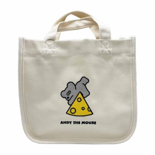 ランチバッグ ねずみのANDY ミニランチ刺繍バッグ IV アンディ ロータスウイング