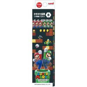 三菱鉛筆 スーパーマリオ 鉛筆 六角軸 12本組 B/2B/4B 新入学文具 名