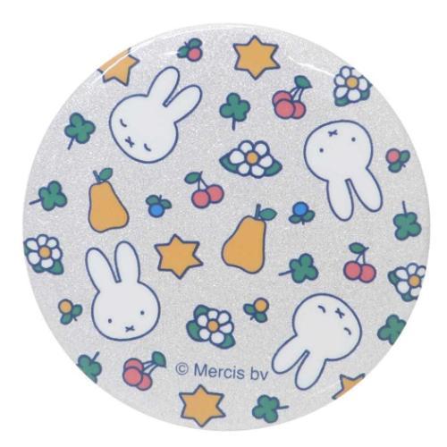 ミッフィー ディックブルーナ 絵本キャラクター 手鏡 缶ミラー 大 CLOVER POP総柄