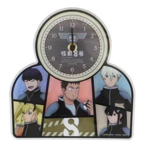 壁掛け時計 パンどろぼう スクエアウォールクロック レッド かわいい