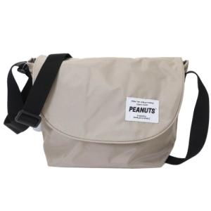 スヌーピー メッセンジャーバッグ ショルダーバッグ SNOOPY ベージュ ピーナッツ グッズ キャラクター
