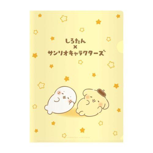ポムポムプリン キャラクター A4クリアファイル クリアフォルダー しろたん×サンリオキャラクターズ...