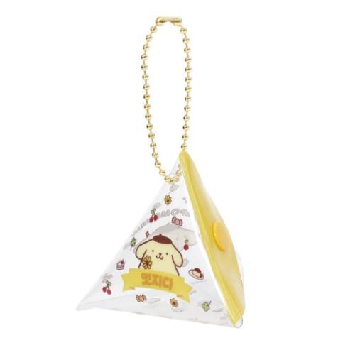 ポムポムプリン グッズ ミニポーチ サンリオ キャラクター 三角テトラ型ミニポーチ