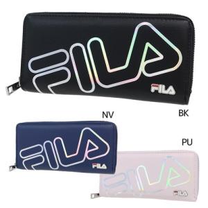 フィラ ラウンドファスナーロングウォレット FILA レディース長財布 スポーツブランド オーロラビッグロゴ
