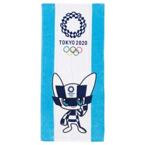 東京2020 オリンピック スポーツ プレゼント フェイスタオル シャーリング ロングタオル 2枚セット 東京2020オリンピックマスコット ミライト