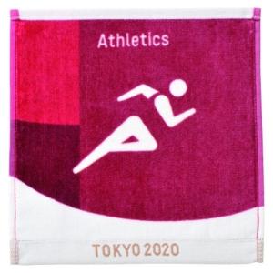 東京2020 オリンピック インクジェットプリント ハンカチタオル ミニタオル 陸上競技 ピクトグラム スポーツ プレゼント グッズ