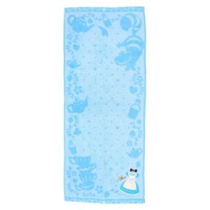 ふしぎの国のアリス ディズニー キャラクター フェイスタオル ジャガードロングタオル ワンダーブルードレス｜キャラクターのシネマコレクション