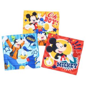 ミッキー＆フレンズ ランチクロス ランチーフ 3枚セット ハピネスポップ ディズニー 丸眞 入園入学準備雑貨