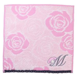 マイメロディ キャラクター ミニタオル イニシャル ハンカチタオル イニシャル ローズマイメロ M サンリオ