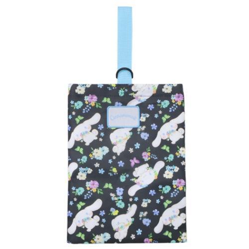 シナモロール 靴用バッグ シューズバック ブラックフラワー サンリオ 丸眞