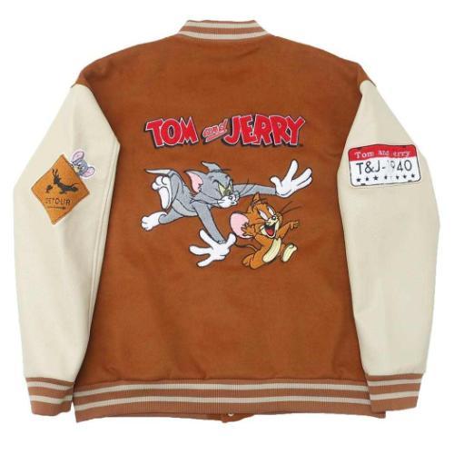 トムとジェリー スタジャン アウター メンズ キャッチアンドラン 3L ワーナーブラザース キャラク...