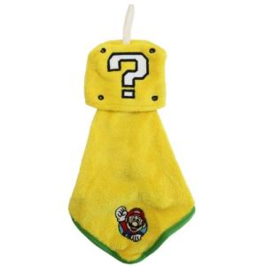 スーパーマリオ キャラクター 吊り下げマスコットタオル 抗菌防臭 マイクロ ループタオル うきうきブロック グッズ プレゼント 男の子 バレンタイン