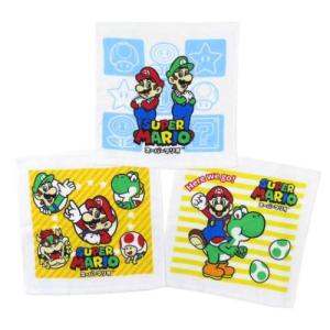 スーパー マリオ ハンド タオル 3枚組 ハンカチ おしぼり ミニタオル