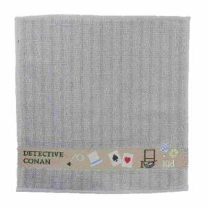 名探偵コナン ミニタオル ジャガードハンカチタオル バックカラーズ灰