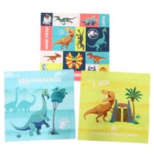 ジュラシックワールド キャラクター ランチクロス ランチーフ 3枚セット キュートジュラシック 恐竜