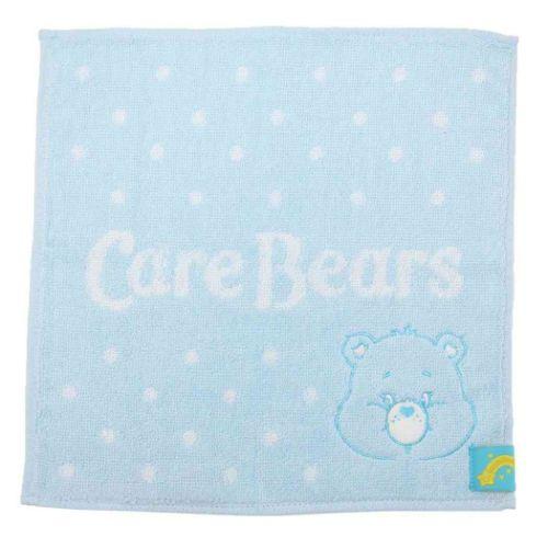 ケアベア ジャガードハンカチタオル ミニタオル パステルドットフェイス ブルー CareBears ...