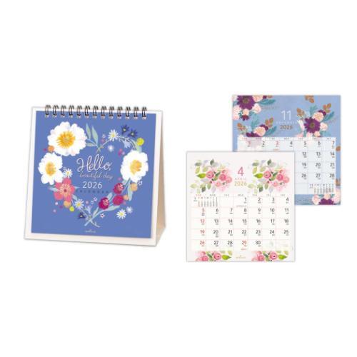 2026 Calendar フラワーアート 卓上カレンダー 2026年 日本ホールマーク