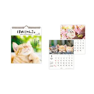 2027 Calendar 壁掛け＆卓上 リングカレンダー2027年 小 2way ほめにゃんこ ねこ スケジュール 書き込み インテリア