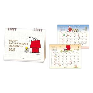 スヌーピー 2027 Calendar 卓上カレンダー2027年 SNピーナッツ スケジュール 書き込み インテリア 令和9年暦 PEAN