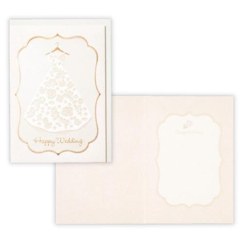 グリーティングカード 結婚お祝い ホワイトウエディングドレス2 日本ホールマーク