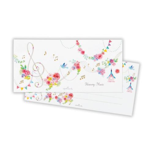 便箋 一筆箋 フラワリーミュージック2 日本ホールマーク