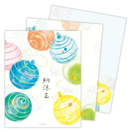 便箋 レターパッド 全般柄 納涼玉2 ヨーヨー風船