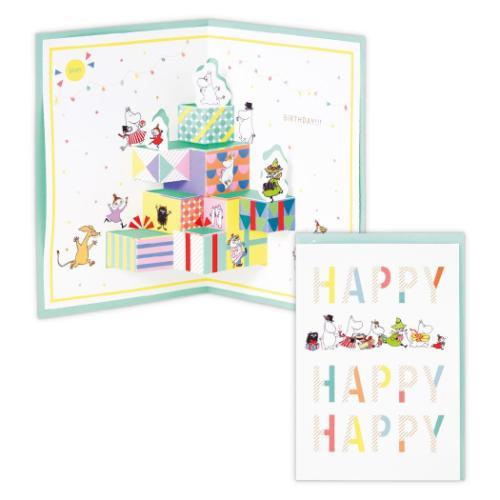 ムーミン 誕生お祝い オルゴール 北欧 グリーティングカード キャラクター メッセージカード