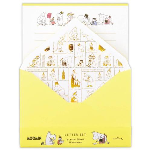 ムーミン グッズ 手紙セット キャラクター かわいい レターセット MOHNイエロー Happy i...