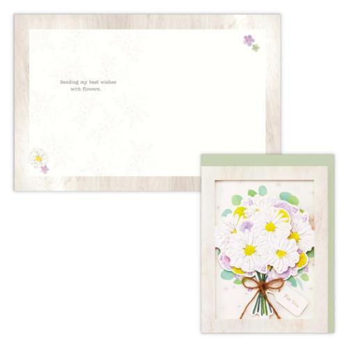 グリーティングカード 多目的 ホワイトフラワーアレンジ 日本ホールマーク