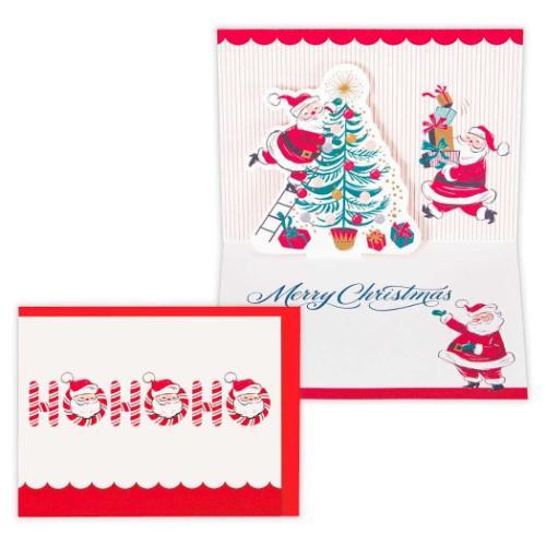 クリスマスカード 海外デザインカード 立体カード HOHOHO 日本ホールマーク