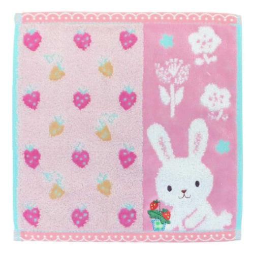 タオルチーフ Fu re ru ミニタオル アニマル 日繊 ホイップクリーム ウサギ