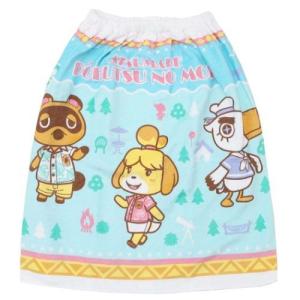 あつまれどうぶつの森 グッズ ラップタオル キャラクター 60cm丈 巻き巻きタオル