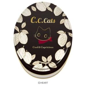 チョコギフト缶 C.C.キャッツ お菓子 チョコレート ハート バレンタイン｜cinemacollection