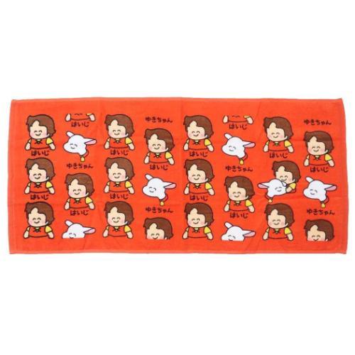 アルプスの少女ハイジxおえかきさん プリントロングタオル フェイスタオル 面白雑貨 はいじさんとゆき...