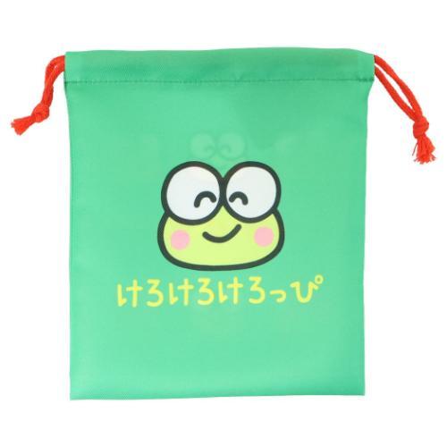 けろけろけろっぴ 巾着袋 キンチャク マチ無し グリーン サンリオ オクタニ