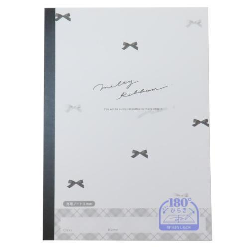 180度ひらき方眼ノート 5mm メルティリボン B5学習ノート クーリア
