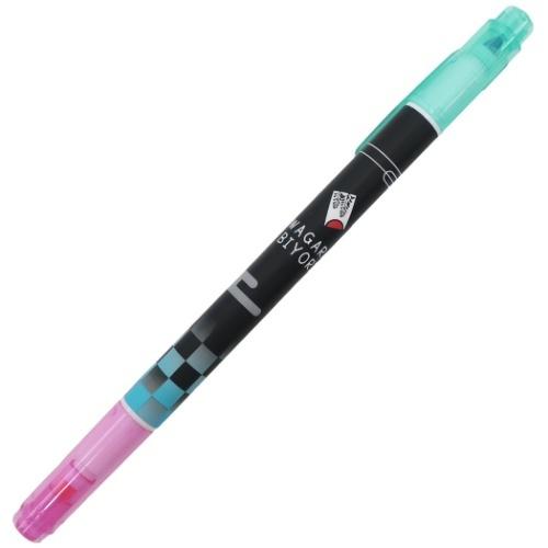 和柄びより ダブル 蛍光ペン カラーペン いちまつ クーリア 新学期準備文具 小学生 中学生 高校生...