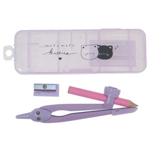 筆記用具 コンパス モフモフキティーズ クーリア