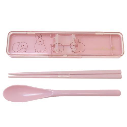 抗菌箸＆スプーンセット ミリミリ コンビセット クーリア ウサギ