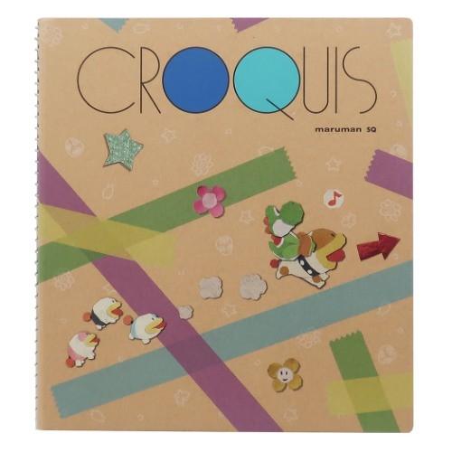 ヨッシークラフトワールド スーパーマリオ グッズ スケッチブック クロッキー ブックスクエア B 三...