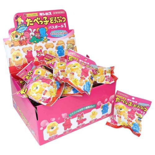 たべっ子どうぶつ 入浴剤 バスボール 1 全5種 24個入セット BOX 子供とお風呂 ギンビス
