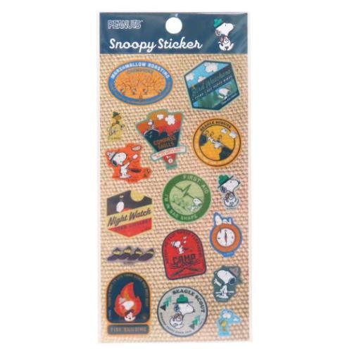 スヌーピー キャラクター シールシート ステッカー 秋キャンプ