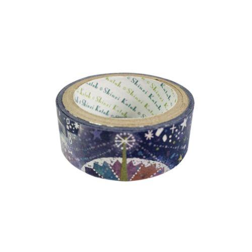 マステ 宮沢賢治幻燈館 きらぴかマスキングテープ 15mm 銀河鉄道の夜2 シール堂印刷