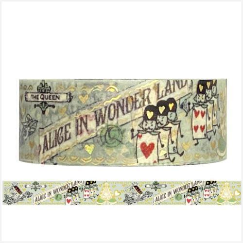 マスキングテープ 不思議なアリス きらぴかマスキングテープ 15mm ハートの女王 シール堂印刷