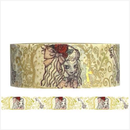 きらぴかマスキングテープ 15mm 不思議なアリス マスキングテープ シール堂印刷